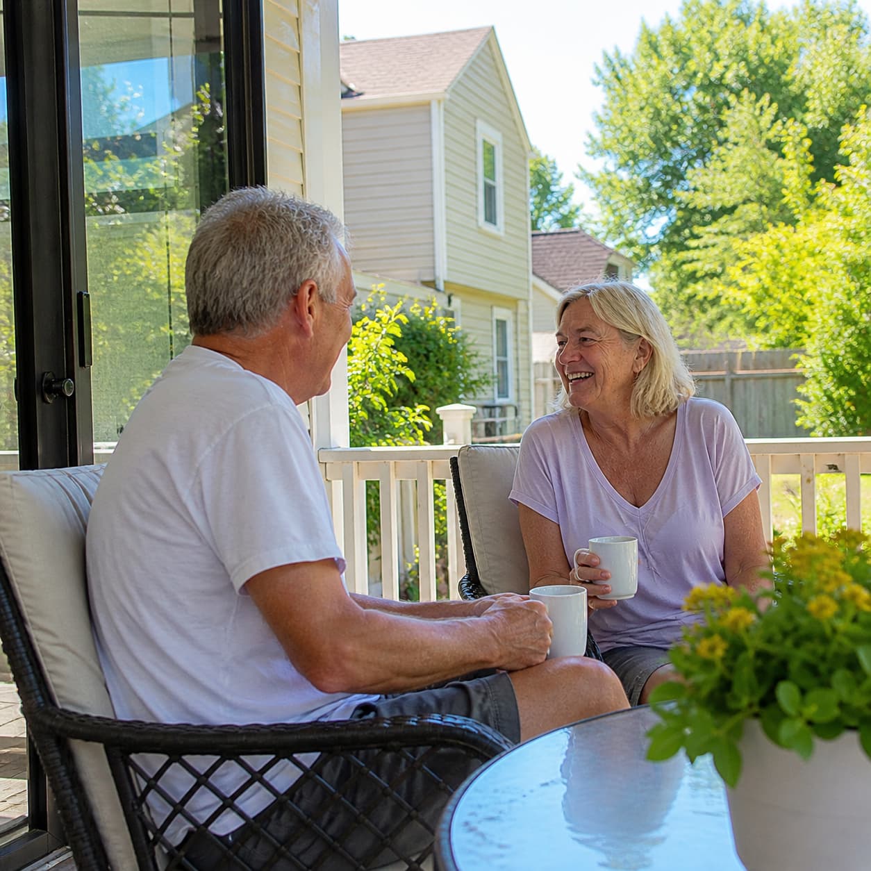 A worry-free couple enjoying their freedom moment together